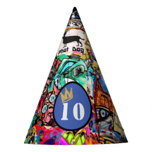Chapeaux De Fêtes Graffiti mur collage