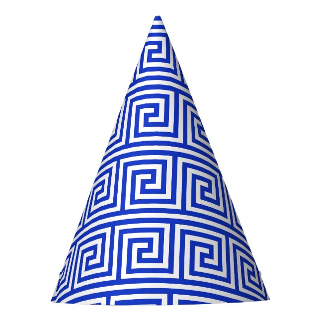 Chapeaux De Fêtes Grec Meander Carré Motif (Devant)