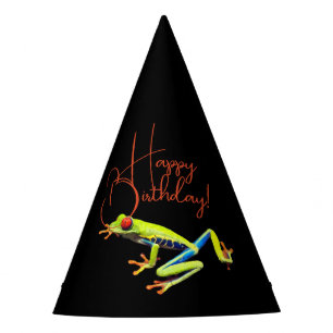 Chapeaux De Fêtes Grenouille à feuilles rouges