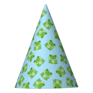 Chapeaux De Fêtes Grenouille Anniversaire Bleu