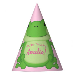 Chapeaux De Fêtes Grenouille Anniversaire Pink