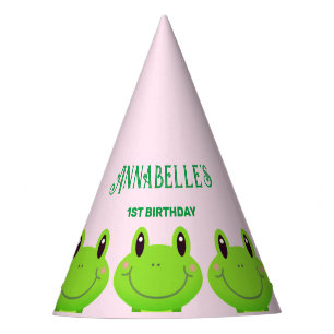 Chapeaux De Fêtes Grenouille Anniversaire Thème Fête Jolie rose