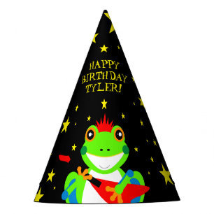 Chapeaux De Fêtes Grenouille d'arbre d'anniversaire de Rockin avec g
