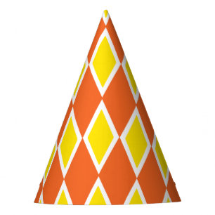 Chapeaux De Fêtes Halloween d'automne jaune orangé de l'Harlequin