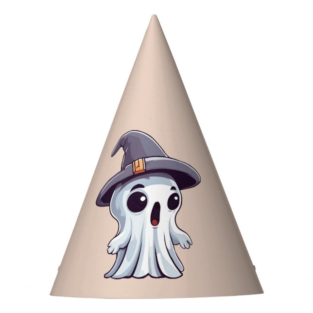 Chapeaux De Fêtes Halloween : Fantôme avec chapeau. (Devant)