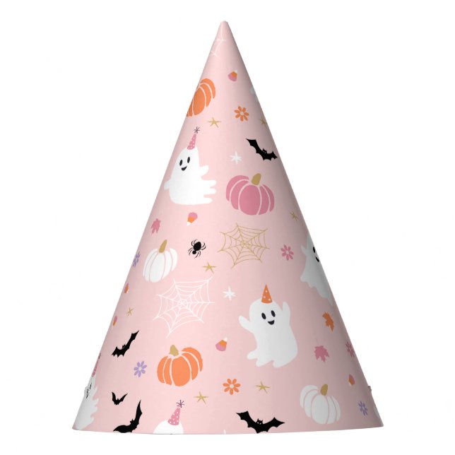 Chapeaux De Fêtes Halloween mignon Dusty rose fantôme (Devant)