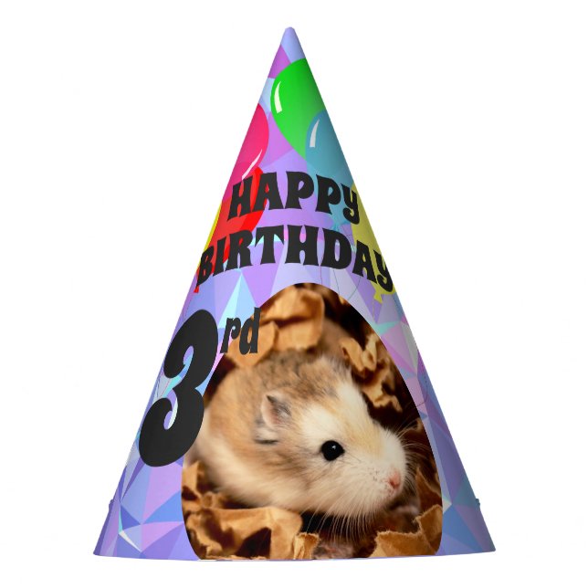 Chapeaux De Fêtes Hammyville - Gemmes mignonnes pourpres Hamster (Devant)