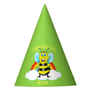 Chapeaux De Fêtes Happy Bee Birthday Casquette (Personnalisable)