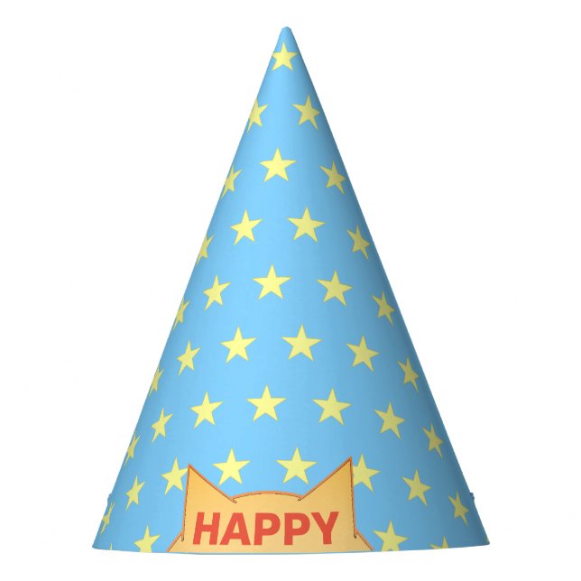 Chapeaux De Fêtes Happy Cat & Star Motif (Devant)