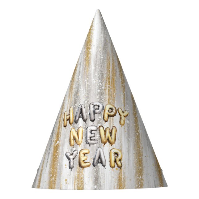 Chapeaux De Fêtes Happy New Year's Eve Silver Gold Celebration (Devant)