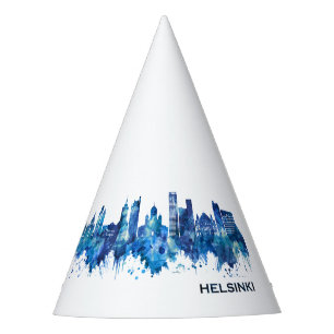 Chapeaux De Fêtes Helsinki Finlande Skyline Blue