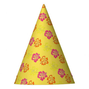 Chapeaux De Fêtes Hibiscus Tropical Hawaïen Fleurs Florales Imprimer