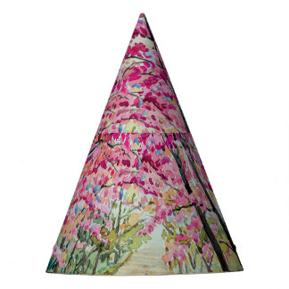 Chapeaux De Fêtes Himalaya Cherry Roadside Aquarelle Paysage