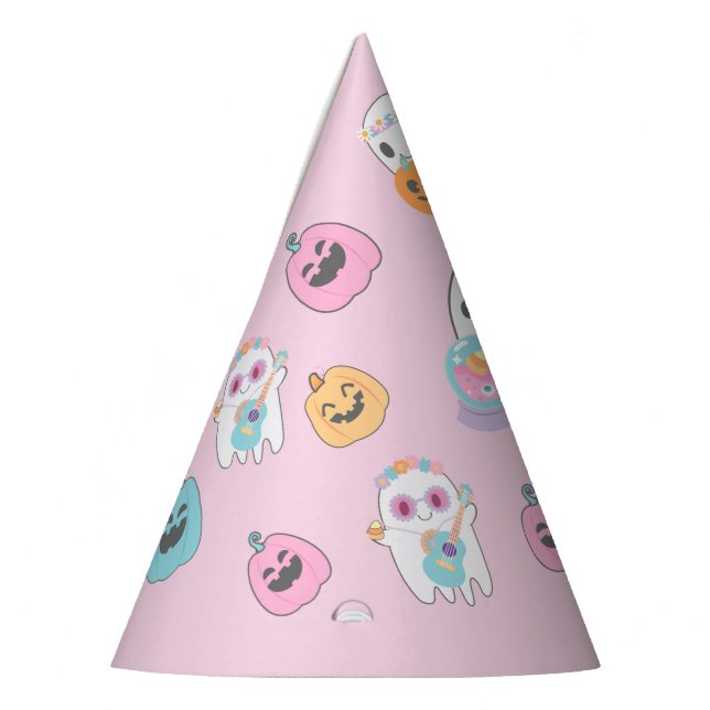 Chapeaux De Fêtes Hippie Halloween Pink Ghost (Gauche)