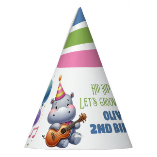 Chapeaux De Fêtes "Hippo Super anniversaire Bash Bonanza !"