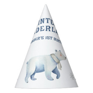 Chapeaux De Fêtes Hiver Onederland Ours Polaire 1er Anniversaire