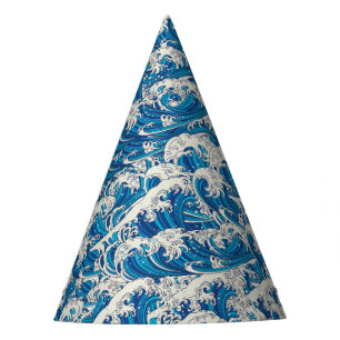 Chapeaux De Fêtes Hokusai la Grande vague Motif Nautique