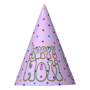 Chapeaux De Fêtes holiES - HAPPY HOLI contour simple couleur 1