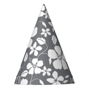 CHAPEAUX DE FÊTES HULA HAÏIENNE (HIBISCUS) GRAY