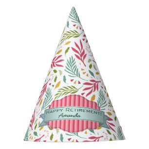 Chapeaux De Fêtes ID Motif de feuilles éparpillées d'été387