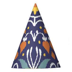 Chapeaux De Fêtes Ikat fait main : Tissu ethnique boho