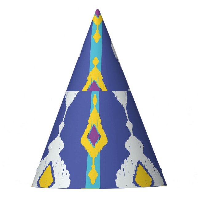 Chapeaux De Fêtes Ikat, un motif ethnique sans faille. (Devant)