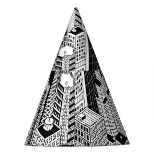Chapeaux De Fêtes Illustration de la ville Skyscraper, isométrique t