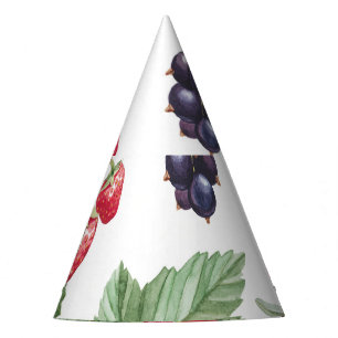 Chapeaux De Fêtes Illustration des baies d'aquarelle Motif sans join