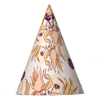 Chapeaux De Fêtes Illustration Floral Light Raster