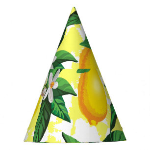 Chapeaux De Fêtes Imaginaire citron : Motif Floral Créatif