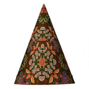 Chapeaux De Fêtes Imaginaire Floral Carré Conception de poche