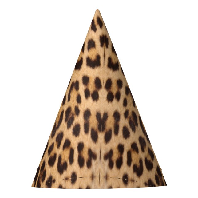 Chapeaux De Fêtes imprimé léopard tendance élégant anniversaire zoo  (Devant)
