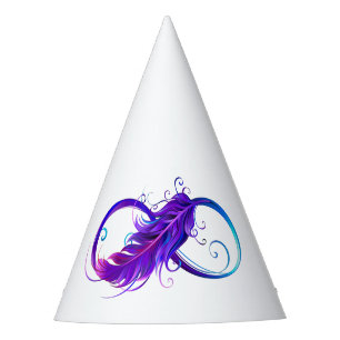 Chapeaux De Fêtes Infinity with purple feather