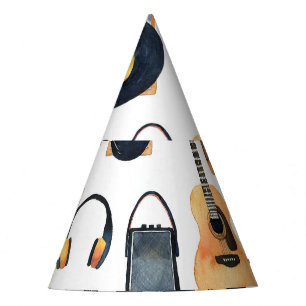 Chapeaux De Fêtes Instruments de musique : aquarelle transparente
