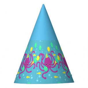 Chapeaux De Fêtes Invitation sous la mer, Anniversaire de Pieuvre