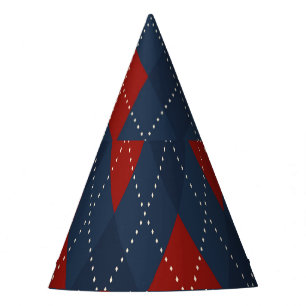 Chapeaux De Fêtes Jacquard Royal Bleu Motif de Noël