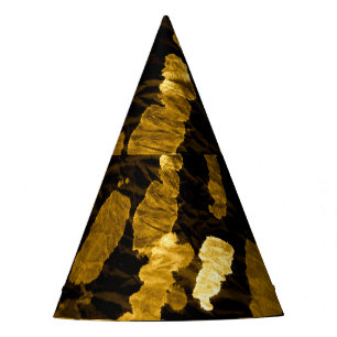 Chapeaux De Fêtes Jaune teinture cravate, motif aquarelle.