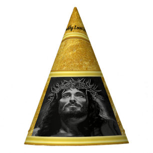 Chapeaux De Fêtes Jésus examinant le ciel avec une conception de