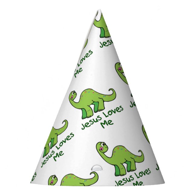 Chapeaux De Fêtes Jésus M'Aime Dinosaure (Gauche)