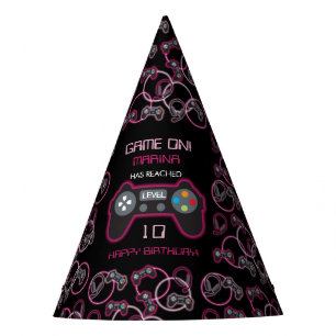 Chapeaux De Fêtes Jeu vidéo Neon Rose Girls Anniversaire
