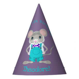 Chapeaux De Fêtes Joli et élégant petit souris anniversaire personna