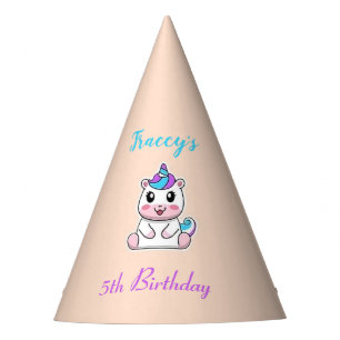 Chapeaux De Fêtes Joli licorne blanc rose