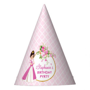 Chapeaux De Fêtes Jolie Brunette Princess Casquette de fête d'anniv