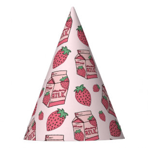 Chapeaux De Fêtes Jour d'anniversaire de la mignonne fraise