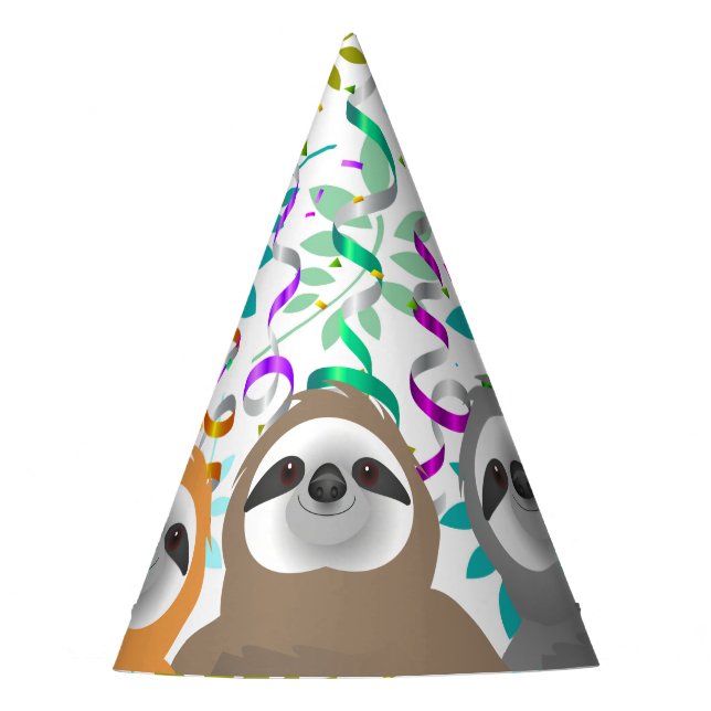 Chapeaux De Fêtes Joyeuses fentes d'anniversaire avec des Streamers  (Devant)
