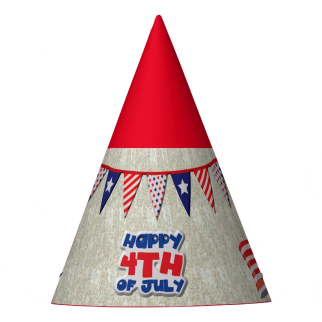 Chapeaux De Fêtes Joyeux 4 juillet anniversaire de l'Amérique (Devant)