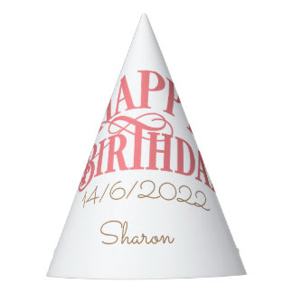 Chapeaux De Fêtes Joyeux anniversaire Ajoutez votre nom et votre dat