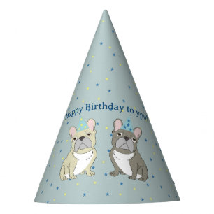 Chapeaux De Fêtes Joyeux anniversaire bouledogue français