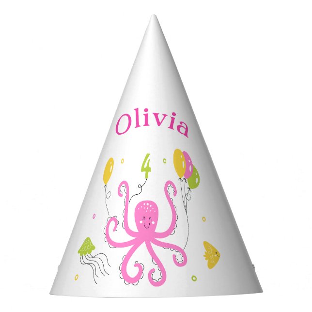 Chapeaux De Fêtes Joyeux anniversaire de poulpe (Devant)