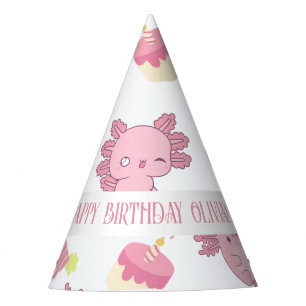 Chapeaux De Fêtes Joyeux Anniversaire Enfant Dessin Animé Axolotl Ro